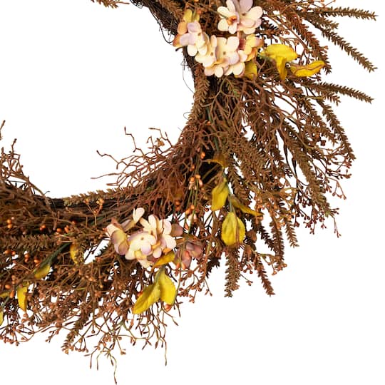32" Brown Fall Grass Autumn Harvest Wreath